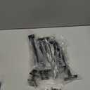 12 Pcs 6" Black Solid Steel Floating Shelf Bracket Blind Shelf Supports - Hidden Brackets for Floating Wood Shelves - Concealed Blind Shelf Support  Screws and Wall Plugs Included