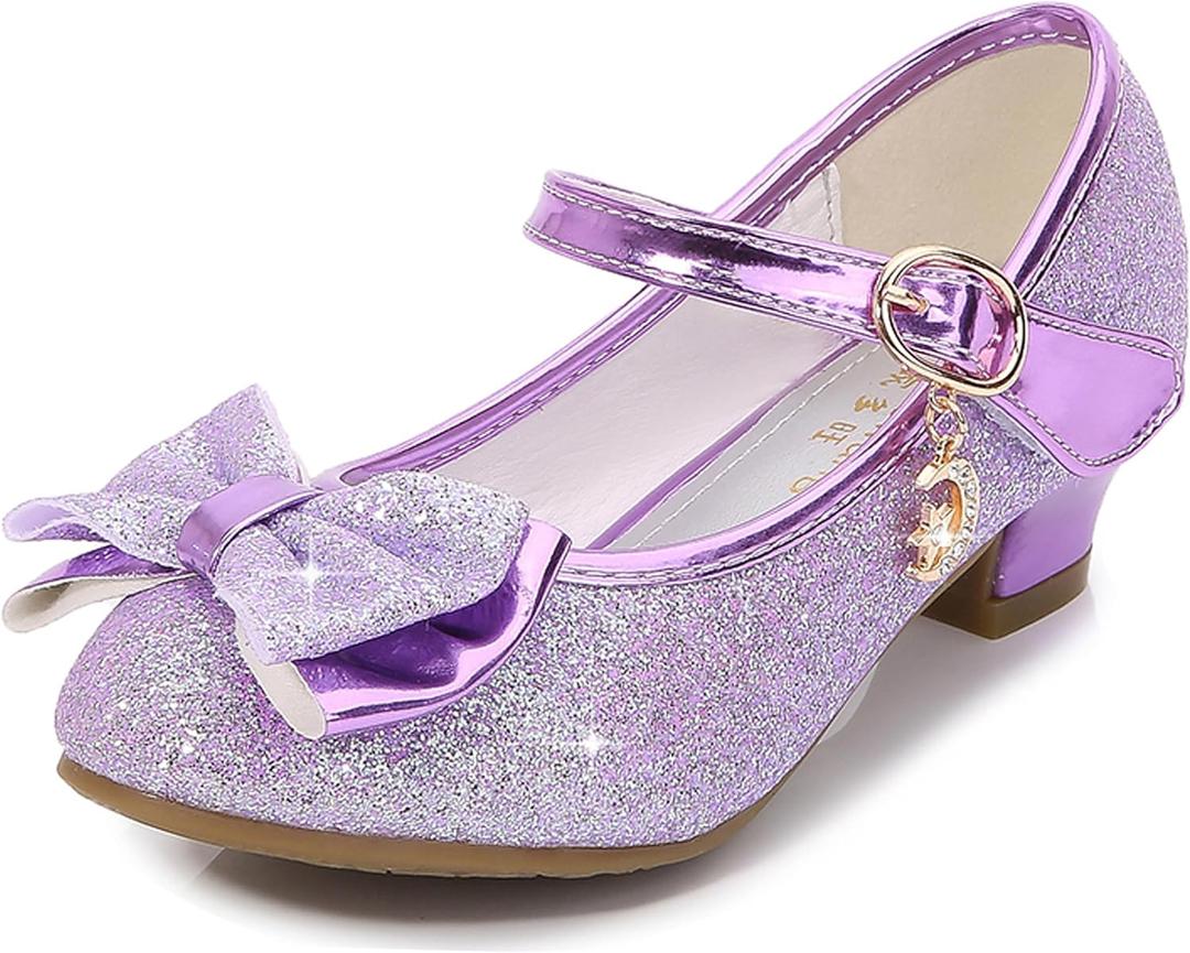 Cadidi Dinos Little Girls Dress Shoes Wedding Party Heel Princess Flower Shoes (Toddler/ Little Kid/ Big Kid) 2.5 M US Little Kid