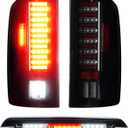 Tresound Tail Light + 3rd Brake Cargo Lamp for Dodge Ram 1500 2002-2006, Ram 2500 3500 2003 2004 2005 2006, High Mount Stop Light Rear LED Taillight Assembly, 55077348AF 55077347AF