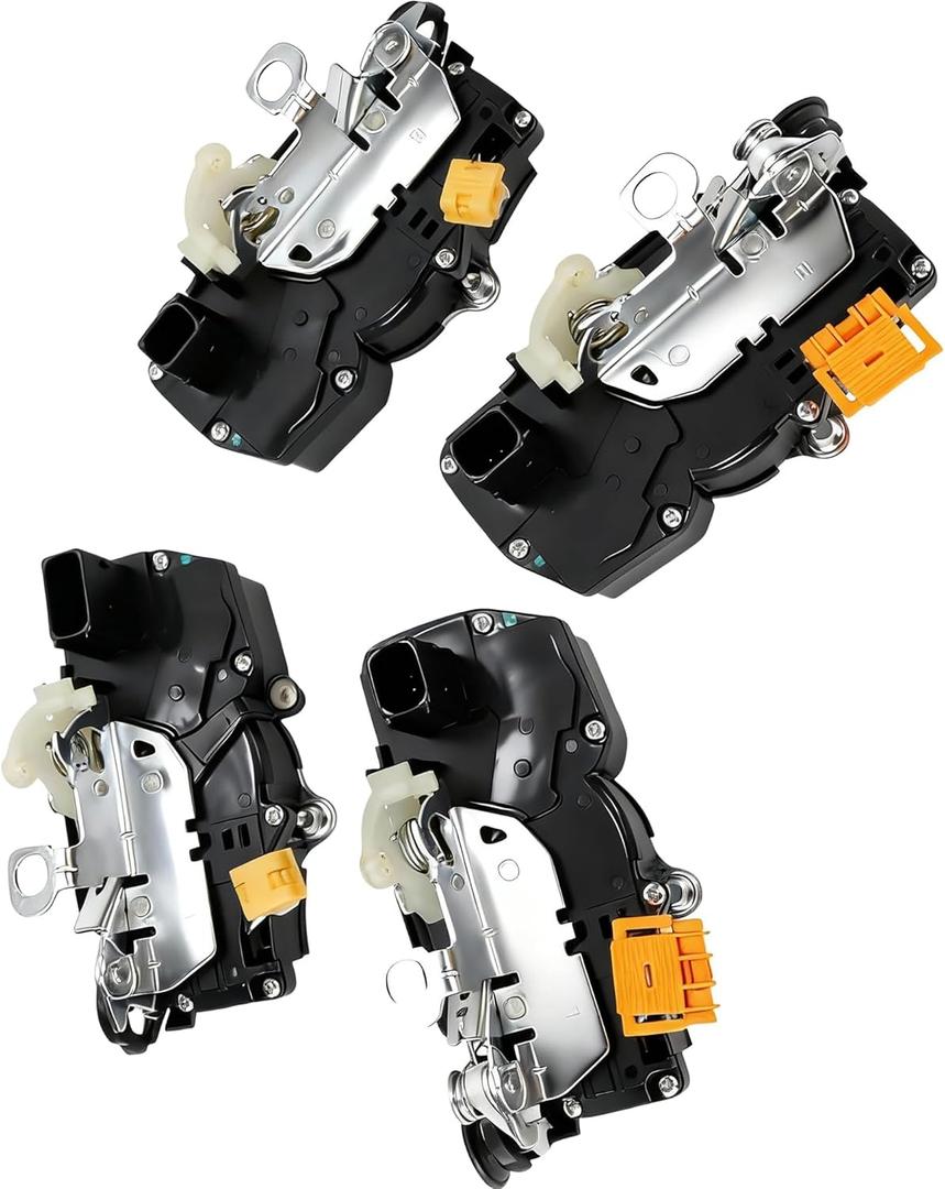 4-Piece Door Lock Actuator Set Compatible with Chevy Tahoe Suburban Silverado GMC Yukon Sierra Cadillac Escalade 2007-2014 Front Rear Left Right Replaces 931-303 931-304 931-108 931-109