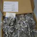 40 Pack Soft Close Cabinet Hinges for Face Frame Doors, 1-1/4 Inch Overlay Concealed Hinges, 105° 3-Way Adjustable, 35mm Cup, Nickel Finish with Screws