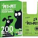 Pet N Pet 200 Counts Lavender Scented Dog Poop Bags Rolls with Tie Handles, 41% Plant Based & 59% PE Poop Bags for Dogs, Extra-Thick Doggie Poo Bag, Pet Waste Bag