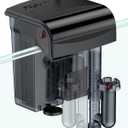 Pawfly 5 W Aquarium Filter, 10 Gallon Fish Tank Filter, 90 GPH Hang On Back Aquarium Filter with Water Wheel Adjustable Water Pump & Oil Skimmer, Ultra Quiet HOB Filter for Tank Filtration