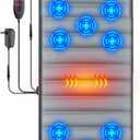 Full Body Massage Mat with Heat & Movable Shiatsu Neck Back Massager Pillow, Upgraded Massage Mattress Pad with 10 Vibration Motors,9 Massaging Mode,2 Heating Pad,for Neck Back Leg Pain Relief