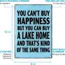 Vintage Lake Home Wall Sign  Metal Lake House Decor for Cabin, Porch, or Outdoor Retreat  Gift for Lake Lovers, 12x8 Inch