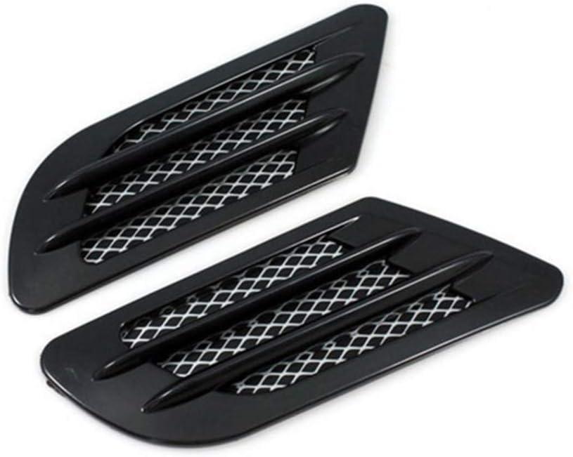 1 Pair Auto SUV Universal Car Side Mesh Vent Air Flow Fender Decoration Sticker Fit for All Car (Black)