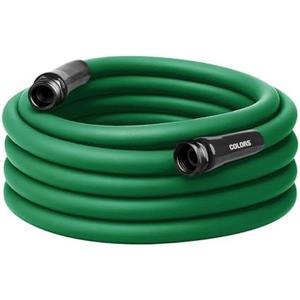 Flexzilla Colors Garden Hose 5/8 in. x 50 ft., Lightweight All-Weather Water Hose, Durable and Flexible, Leak-Free Connections, Forest Green