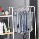 JOYBOS 30 Pack Pants Hangers Space Saving, Open Ended Hangers for Pants, Scarf Organizer Hanger for Closet, Metal Non Slip Jean Hanger - White Pant Hangers for Jeans,Trouser,Leggings,Slacks, 35*11*10cm/13.8*4.3*3.9inch