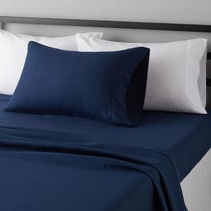 Microfiber Sheet Set,14Inch, Deep Pocket,Twin,Navy Blue
