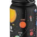 OLDLEY 20 Oz Insulated Stainless Steel Water Bottle For Kids, With Straws Leak-proof, Kids Water Bottles For School Boys Girls,Solar System