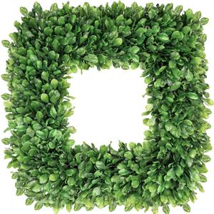 24 Inch Large Boxwood Wreath, Spring Summer Artificial Green Wreaths for Front Door Farmhous Wedding Window Hanging Wall All Year Round Indoor & Outdoor St Patrick's Day Decor