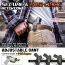 Glock48 Holster IWB OWB Kydex Holster Fit: Glock 48 & Glock 48 MOS Pistol  Inside Waistband Concealed Carry  Adjustable Cant & 'Posi-Click' Retention  No Wear - No Jitter - USA Made by Amberide (Right Hand Draw)