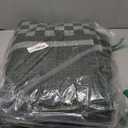 GarveeHome Washable Area Rug 4x6 Small Living Room Rugs Modern Bordered Soft Dining Room Throw Carpet Low Pile Non Slip Checkered Bedroom Rug Geometric Carpet for Nursery Kitchen Home Office, Green