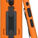 Case Compatible with Sonim XP10 (XP9900), Protective Shell Case with Handstrap, Kickstand and Screen Protector (Orange)