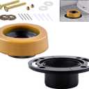 Toilet Flanges and Wax Rings for Toilets with Extended Flanges and Extra Thick Wax Rings for Floor Exit Toilets New Installation or Reinstallation 4" Waste Line for Plumbing Below Floor