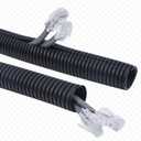 30 FT 1/4 Wire Loom Split Tubing,Dog Cat Cord Protector,Split Wire Loom Tubing Wire Conduit Black (30FT 1/4")