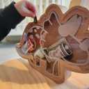 Wooden Dinosaur Piggy Bank for Boys and Girls - Fun Money Saving Dino Piggy Bank for Kids - Perfect for Children and Toddlers of Any Age to Learn About Savings, Responsibility and Long Term Goals