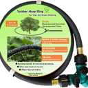 1-PACK 10 FT 1/2" Soaker Hose Slow Release Tree Watering Ring, Automatic Drip Irrigation Watering System, Tree Soaker Ring Hose Great for Deep Root Watering for Trees and Shrubs