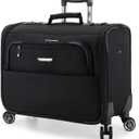 Traveler's Choice Carry-On Softside 8-Wheeled Spinner Garment Bag Luggage, Black, 21-Inch
