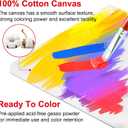 Canvas for Painting 11x14 Inch, 8 Pack Canvas Boards for Painting, 100% Cotton Blank Painting Canvas Oil Acrylic Watercolor Pouring Paint for Kids, Beginners, Artists