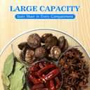 Round Spice Organizer Box with Lid  5-Compartment Clear Seasoning Container for Kitchen  BPA-Free Food Grade Storage for Herbs, Dried Chili, Star Anise & More