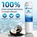 WRF555SDFZ FMM-2 WRF535SWHZ WRX735SDHZ WRMF3636RZ WRX735SDBM WRF555SDHV WRFF3436RZ WRF535SWHV Refrigerator Water Filter For Whirlpool, Fit Maytag Mfi2570fez Msd2651heb Replacement 3PK