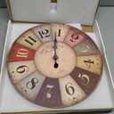 Farmhouse Wall Clocks for Living Room Decor Colorful Wall Clock Battery Operated 16 Inch Large Wall Clock Silent