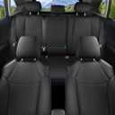 GIANT PANDA Customized Full Set Car Seat Covers Fit for Toyota Rav4 2019 2020 2021 2022 2023 2024 2025 Rav 4 Hybrid (XLE/LE/XLE Premium/Limited), Front and Rear/Back Accessories, Faux Leather (Black)