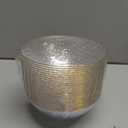 Rubtlamp 50 Pack Clear Disposable Bowls, Clear Plastic Bowls with Gold Rim, 12-16oz Premium Heavy Duty Plastic Hammered soup Bowls for Milk Cereals, Snacks, Salads
