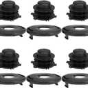 6 Sets of Bump Feed Trimmer Head Spool w/Cover Spool Cap Combo Replacement for Stihl Head Cover 25-2 FS 90 100 110 120 130 55 80 83 85