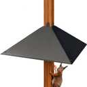 Metal Squirrel Baffle for 4x4 Post, Outside Wooden Pole Mount Squirrel Baffle for Bird Feeder Pole, 17 Inch Baffle for Bird Feeder Pole, Deter Squirrels, Straight Model,Gloss Black