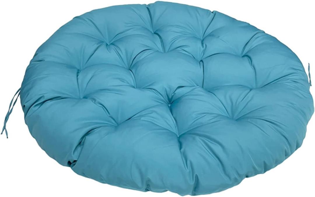 Water Resistant Papasan Cushion, Rocker Chair Pads, Hammock Seating Cushion for Hanging Egg Chair Folding Garden Sofa Patio Garden Swing Chair Peacock Blue Round 24"