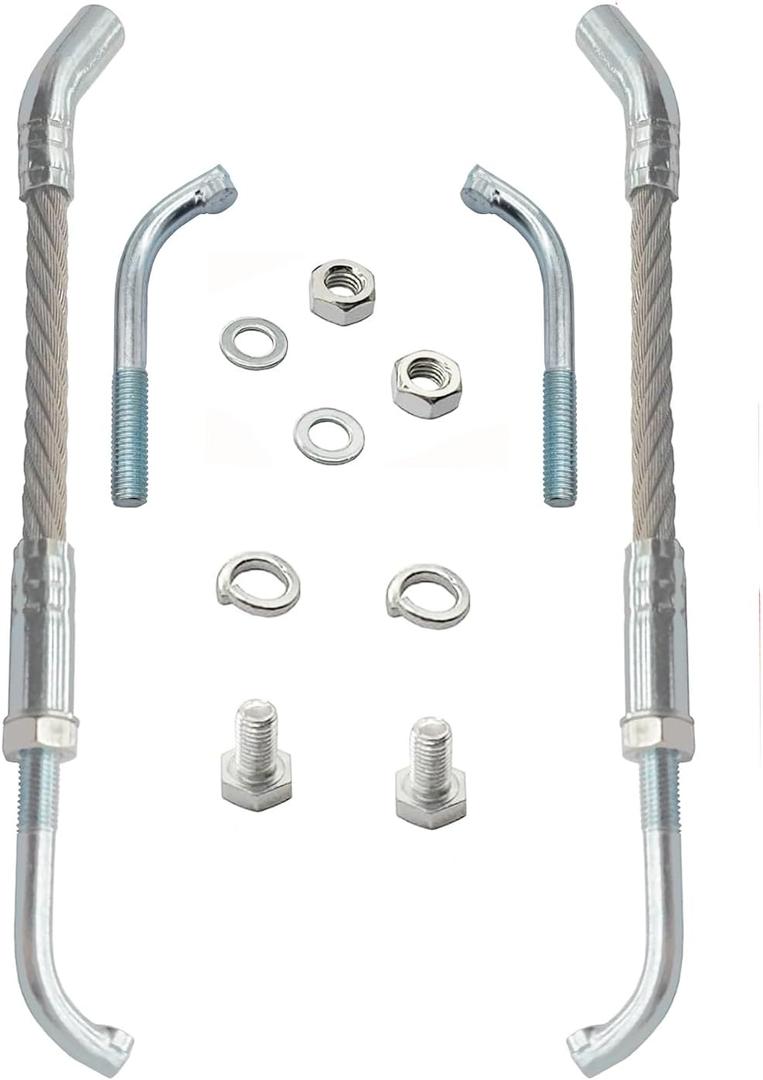 Ice Scratchers Kit Replacement for Track Height 2-1/2 All Snowmobile Equipped with Reverse and Non-Reverse Gears(2 Pieces)