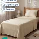Twin Size 3 Piece Sheet Set - Comfy Breathable & Cooling Bed Sheets Set - Hotel Luxury Bedding for Women, Men, Kids, Teens, Boys & Girls - Deep Pockets, Ultra-Soft and Wrinkle Free - Oeko-Tex - Cream