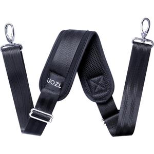 59 Inch Shoulder Straps, Soft with Ultra-Thick Fixed Shoulder Pad, Two Way Independently Adjustable Buckle Replacement Straps for Laptop Bag Messenger Bag Tool Bag Luggage,Black