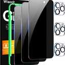 Ferilinso 3 Pack Privacy Screen Protector for Samsung Galaxy S26 Ultra with 3Pack Tempered Glass Camera Lens Protector Phone Case Friendly Accessories Protector de Pantalla for Samsung S26 Ultra