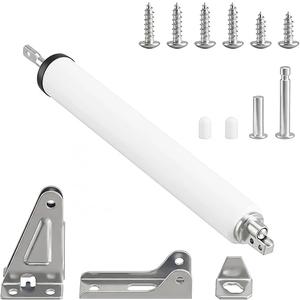 Pneumatic Screen and Storm Door Closer Kit, Heavy Screen Door Closers Closure forScreen Doors and Storm Doors Hardware Replacement, with Bracket & Parts(White)
