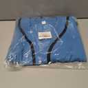 Baseball Jersey for Men,Blank Baseball Jerseys Shirts Short Sleeve Hip Hop Sports Casual Button-Down Uniforms (Blue, XXL)