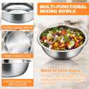 Stainless Steel Mixing Bowls Set - 4-Piece Polished Mirror Nesting Bowls 2 Pcs 8-Quart and 2 Pcs 16-Quart Flat Base Ideal for Kitchen, Cooking, Baking and Storage, Shallow