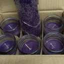 Bulk 6 Pack Purple 7 Day Candles in Glass Jar  Paraffin Wax, Clean Burning Unscented | Large & Tall Devotional Prayer Pillar Candles for Home, Memoria, Spells, Long Lasting