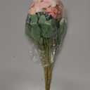 8 Pack Artificial Peony Flowers, Silk Peonies Flowers Fake Peonies Artificial Flowers Peonies Hydrangea Bouquet for Centerpiece Table Wedding Party Home Decor (8, Pink + White)