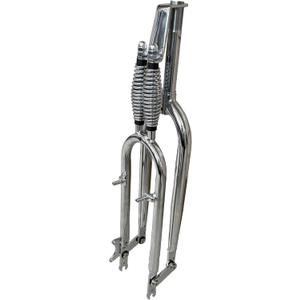 1 inch Threaded Bicycle Fork 26" Dual Springer Suspension Bike Fork, Classical Fork for Cruiser Chopper Bike, Disc Brake