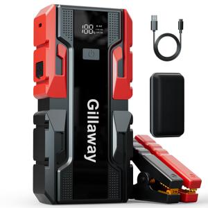 Gillaway 001B 3000A Car Jump Starter Battery Pack (up to 9.0L Gas and 7.0L Diesel Engine), 12V Car Battery Charger, Jump Box with USB 3.0 Power Bank