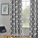 Melodieux Moroccan Fashion Room Darkening Blackout Grommet Top Curtains, 100 by 96 Inch, Grey (1 Panel)