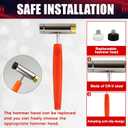 16-Pieces Punch Set, Made of CR-V Steel,Including Steel Punch Pins, Detachable Hammer, Rubber Hammer Head, with a Storage Box