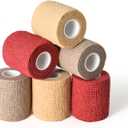 WePet Pet Wrap, Self-Adhesive, Only Sticks to Itself, Non-Woven Tape for Dog Legs, Paws, Wounds, First Aid Cohesive Gauze for Horse, Cat, Bird, Animal, 6 Rolls, 2 Inch, Solid Color A