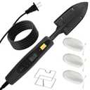Edge Banding Iron, Adjustable 95-482℉ (35-250℃), with 6.56 Ft Power Cord and Metal Support, Precision Temperature Control, Suitable for Edge Banding, Covering Airplane Models, Sealing Iron