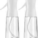 Continuous Spray Bottle, Hair Spray Bottle, Plants Water Spray Mist Bottle, Ultra-Fine Spray Bottle for Hair, Skincare, Plant Care, Pet Grooming, Cleaning, 2 Pcs (6.8 Oz White)-Christmas