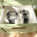 Food Container Lid Organizer for Rubbermaid Brilliances nap-on lids,Food Container Lid Organizer for Kitchen Cabinet (3-Piece) - Holds 24 Lids for 4.7 & 3.2 Cup,1.3 Cup,0.5 Cup Containers (White)