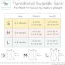 Amazing Baby Transitional Swaddle Sack, Arms Up Half-Length Sleeves & Mitten Cuffs, Swaddle for Newborn Transition to Baby Sleep Sack Wearable Blanket, Small, 0-3 Month, 6-14 lb, On Safari